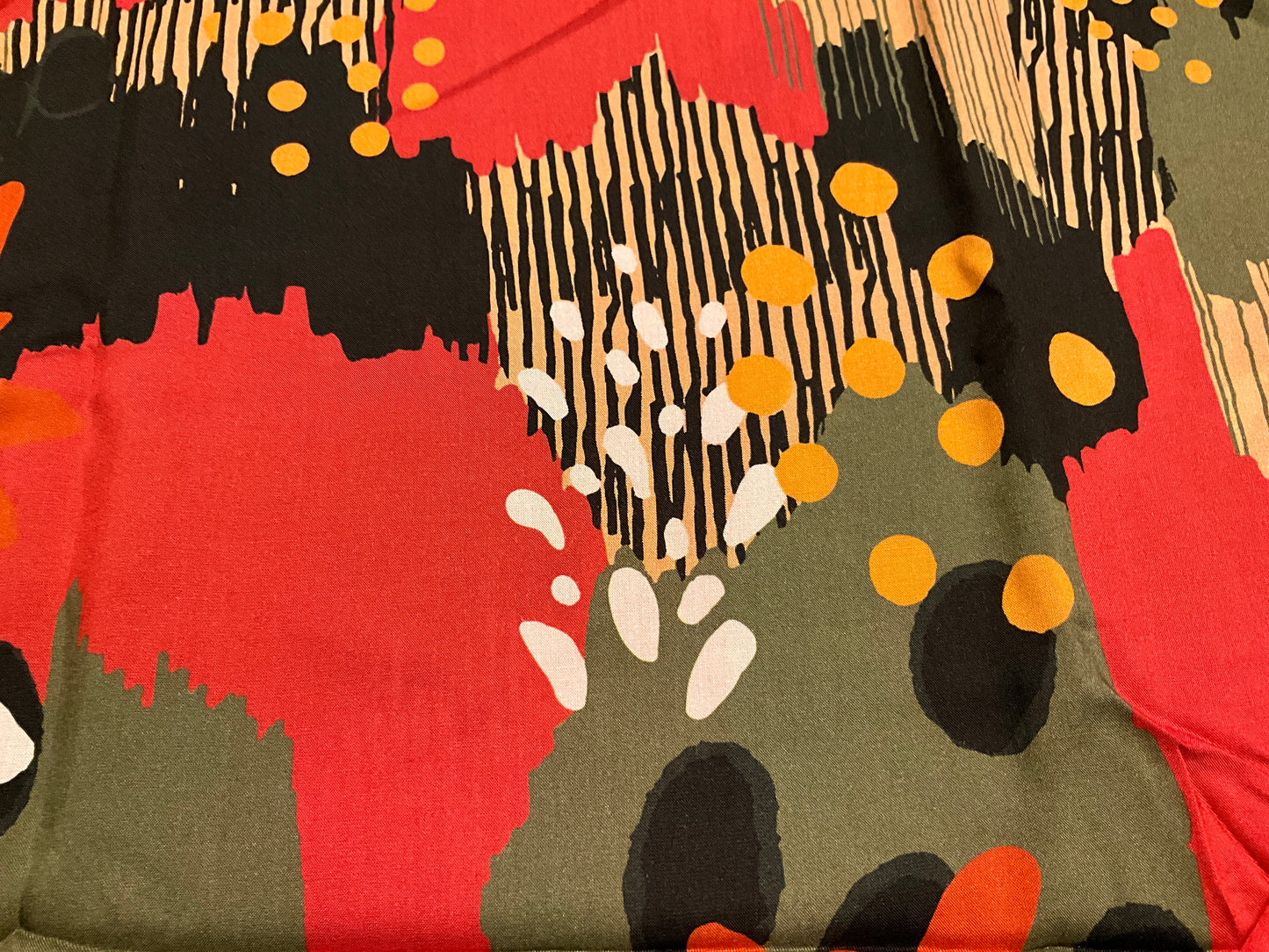 Geometric floral print fabric
