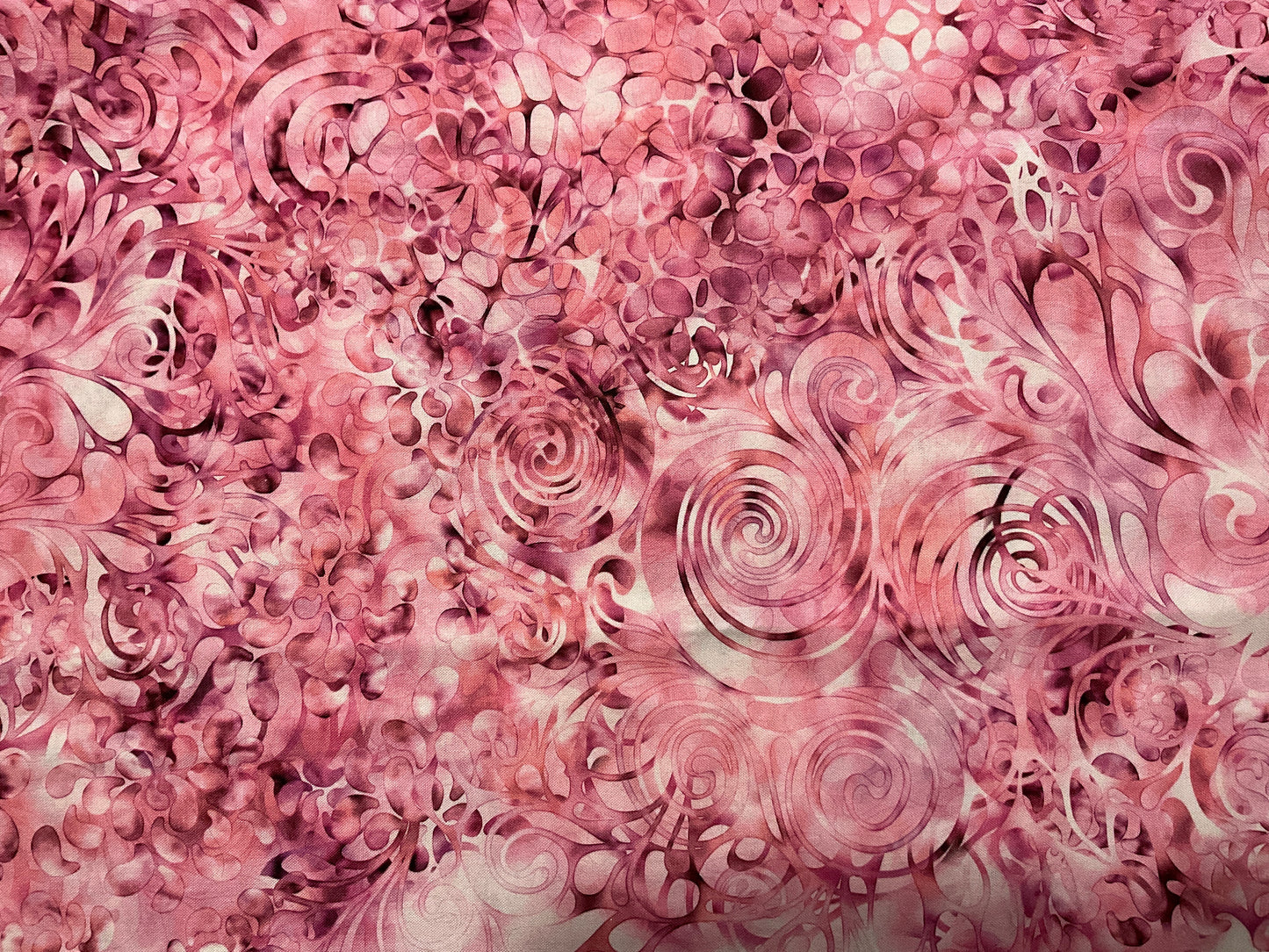 Pink Swirl print fabric