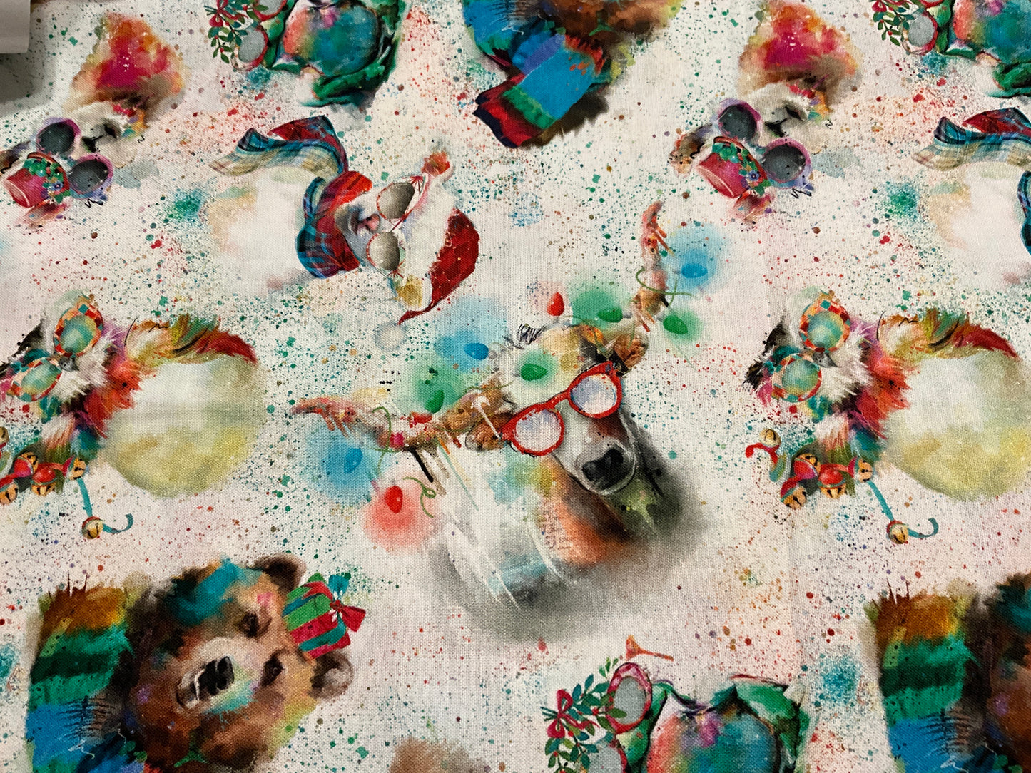 Animal Holiday fabric