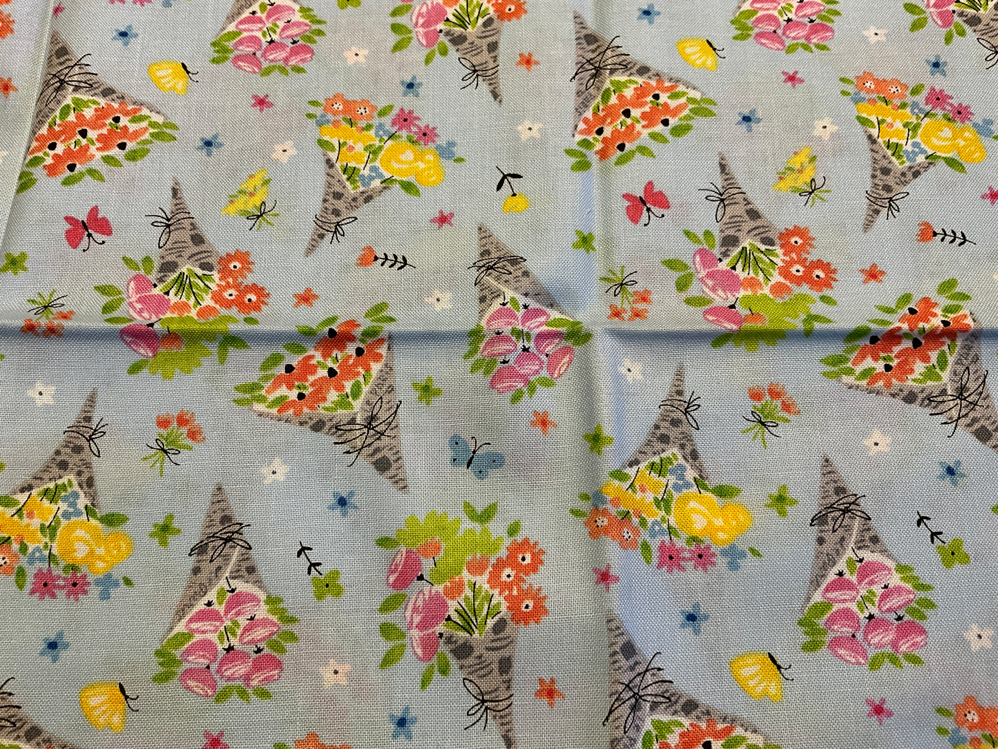 Floral bouquet fabric