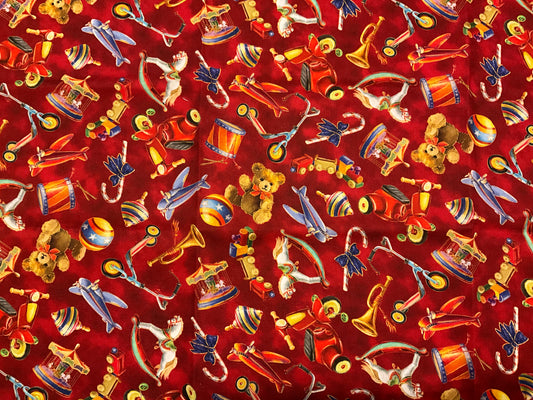Christmas Toy print fabric