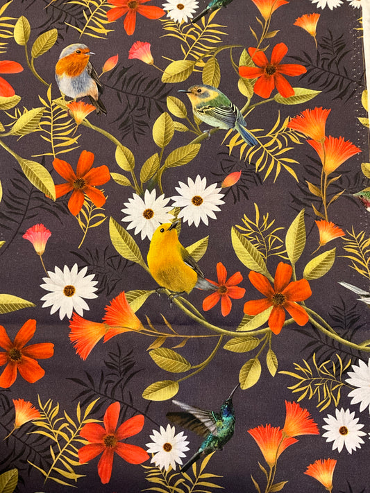 Bird and Floral fabric
