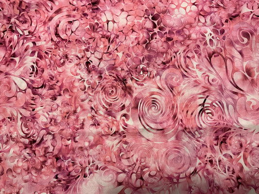 Pink Swirl print fabric