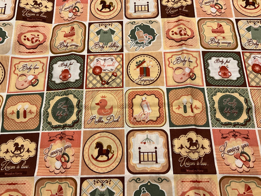 Baby stamp fabric