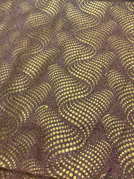 Pink Gold gilded fabric