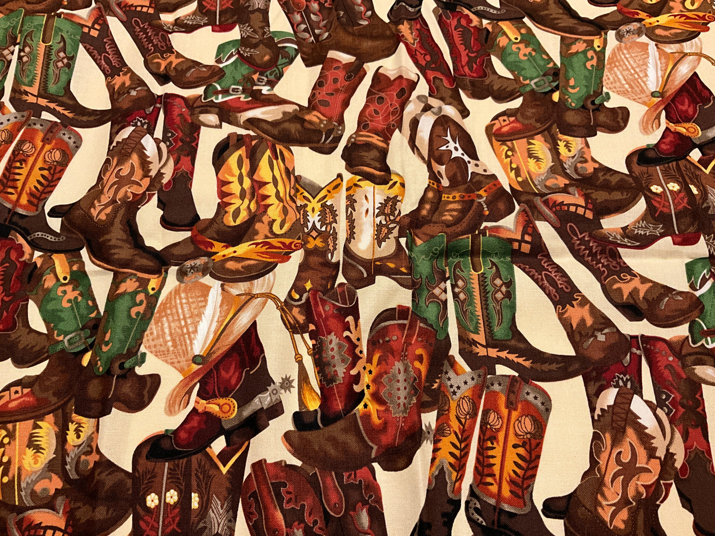 Cowgirl boot fabric